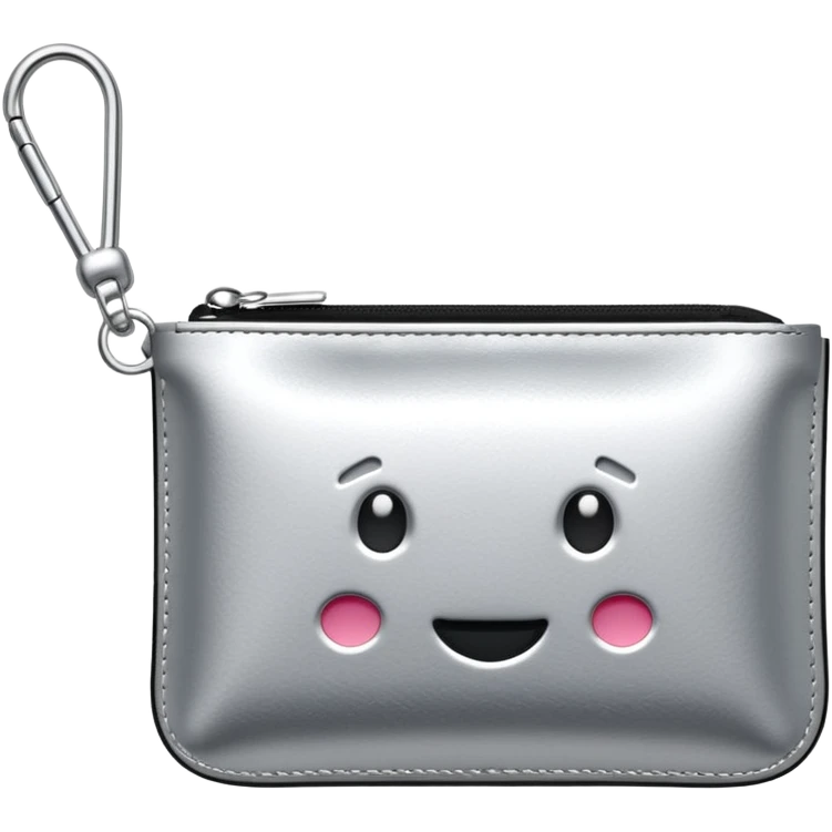 Silver mini pouch emoji