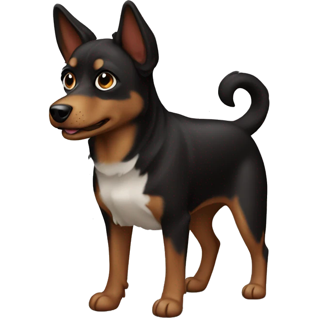 Black and brown Australian dog emoji
