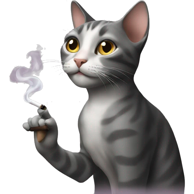Cat smoking  emoji
