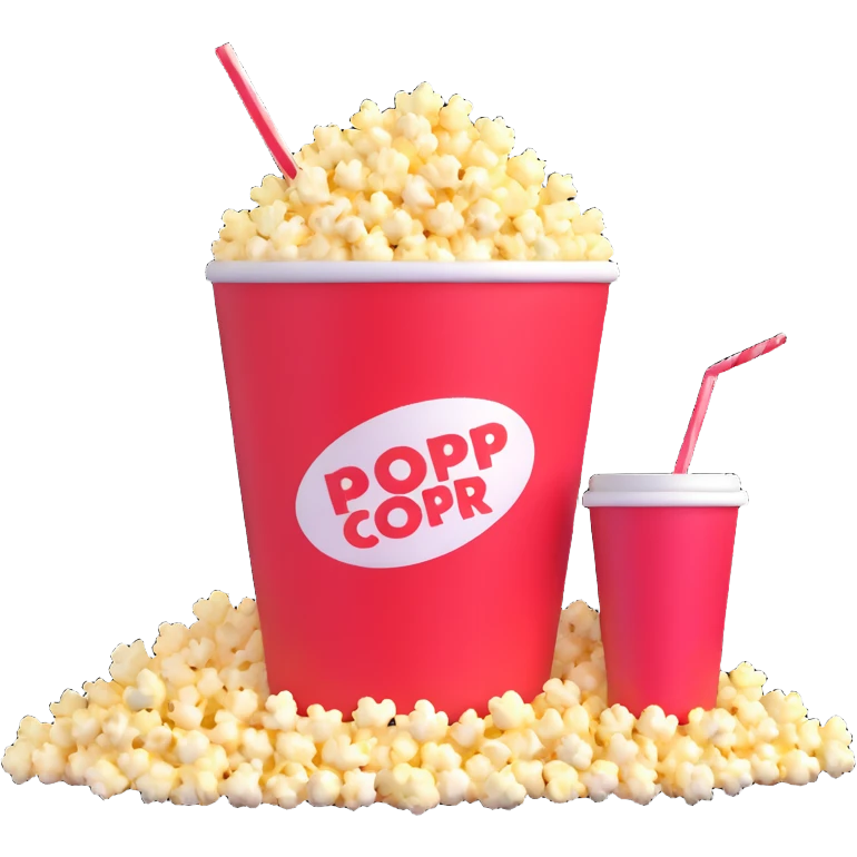 popcorn and soda emoji