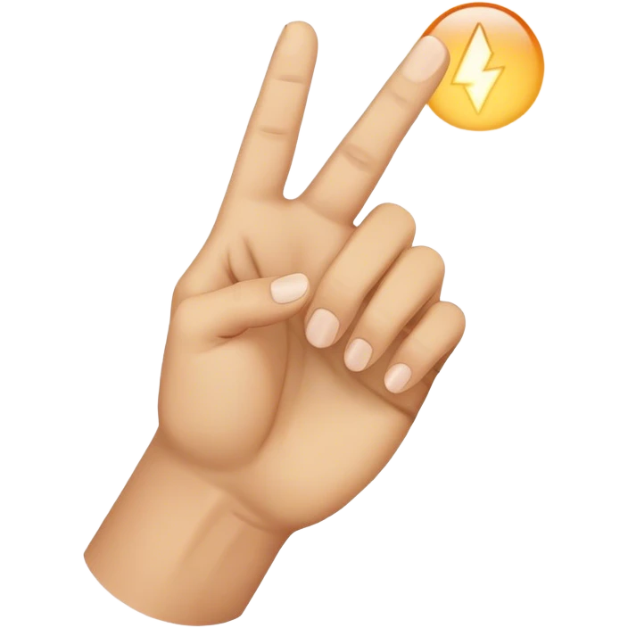 hand pointing towards front emoji