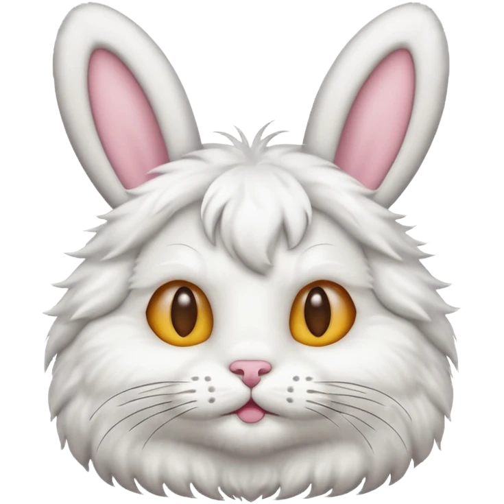 cat emoji with bunny ears and bunny fur emoji