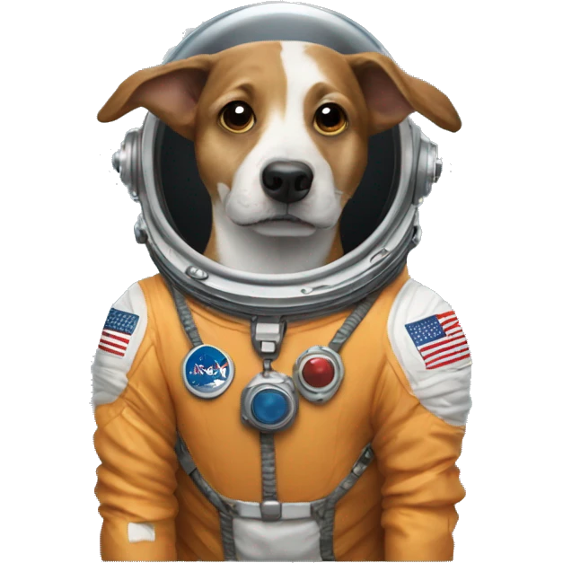 Dog with a space suit emoji
