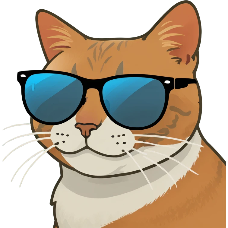 Cat with sunglasses emoji