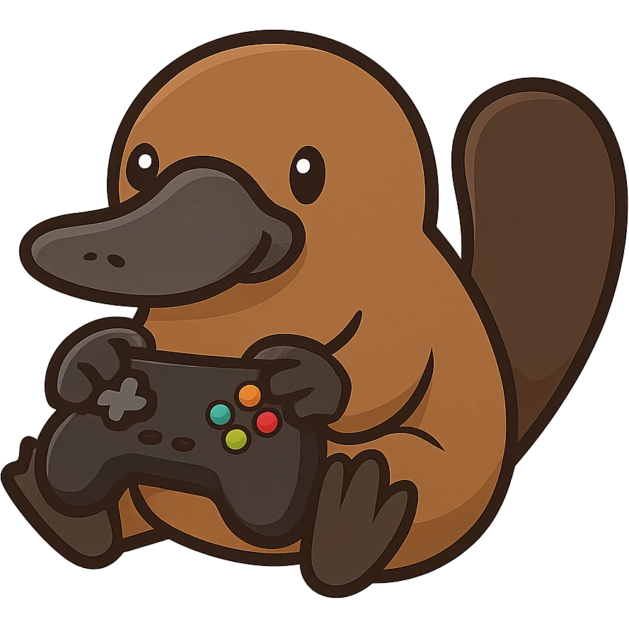 platypus with gamepad emoji