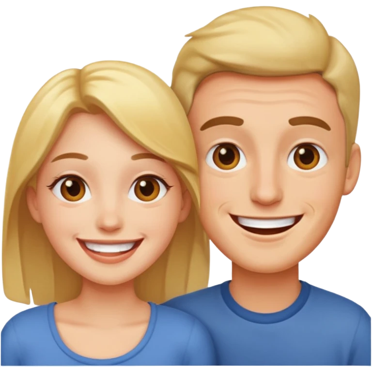 I want something between laughing and loving emoji