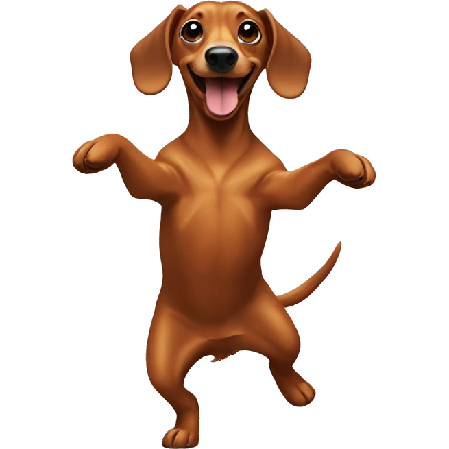 dancing dachshund  emoji