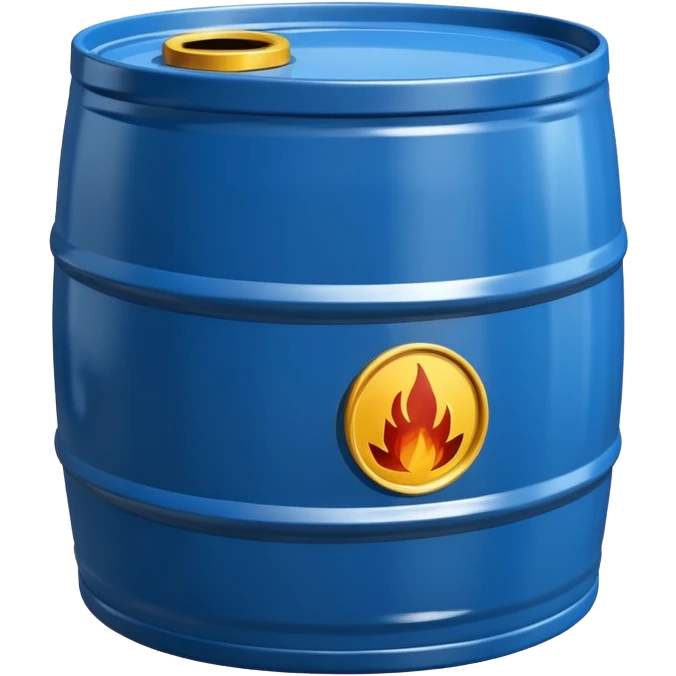generate a realistic metal petroleum barrel without rust emoji