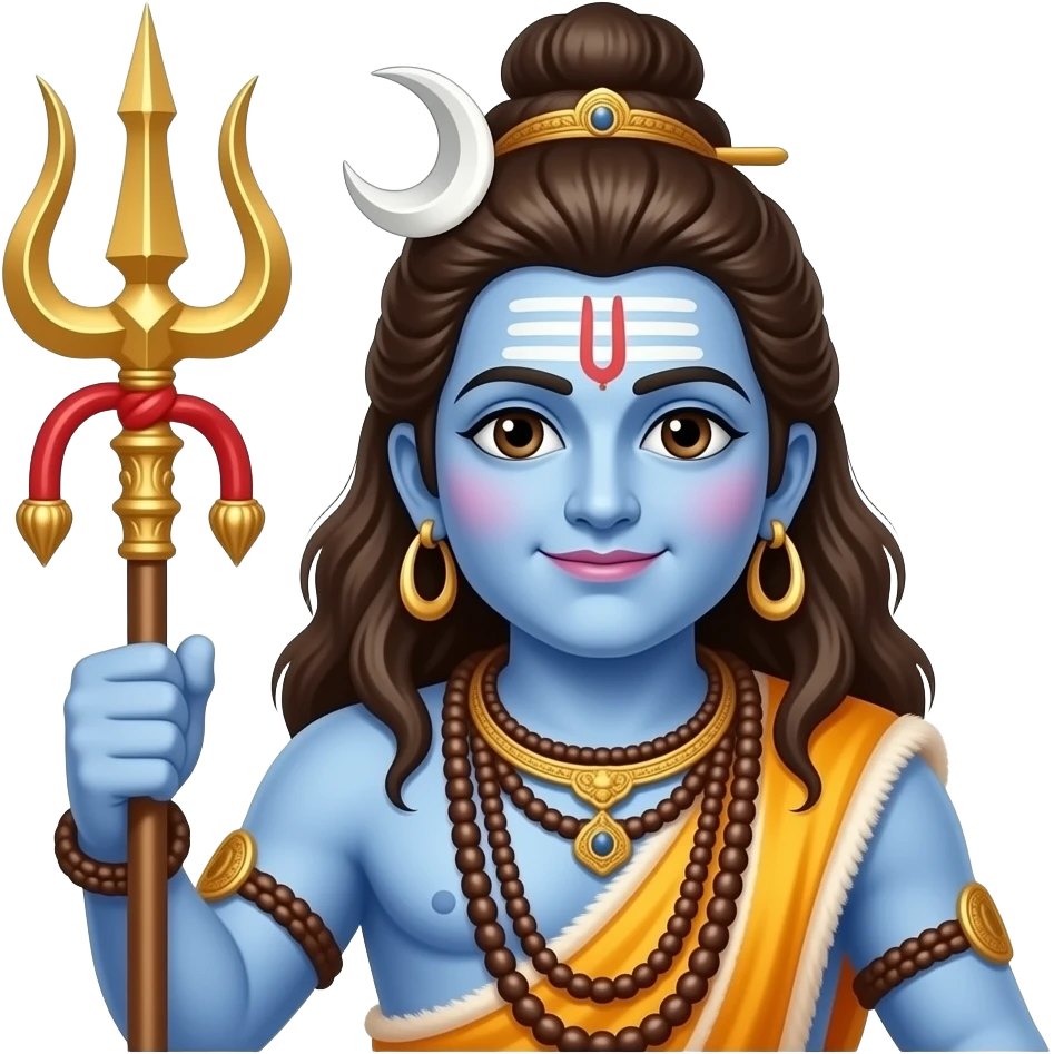 Create god kal Bhairav with trishul emoji