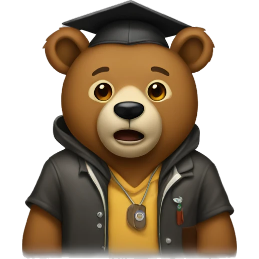 College dropout bear emoji