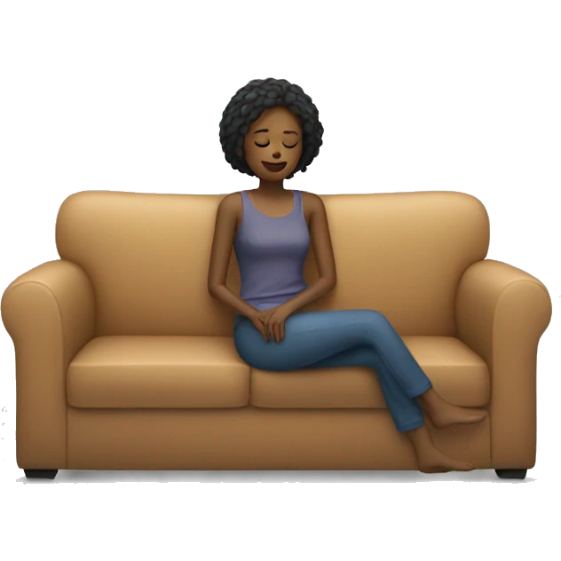 woman resting on a sofa emoji