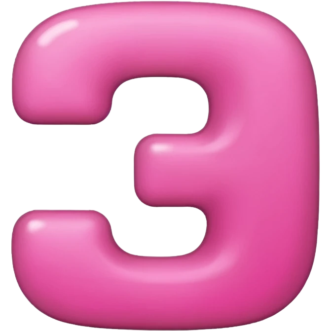 Pink number 1 emoji