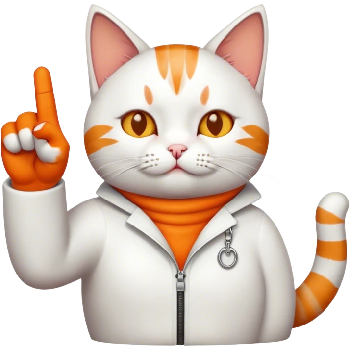 Cat doing the middle finger  emoji