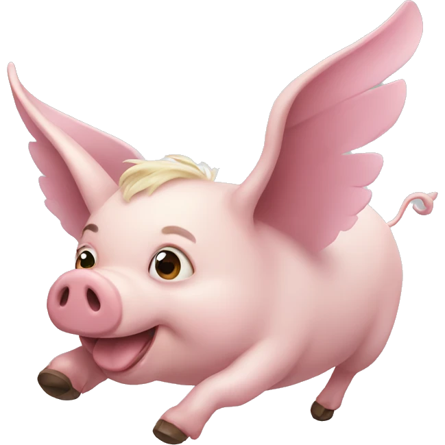 Flying pig emoji