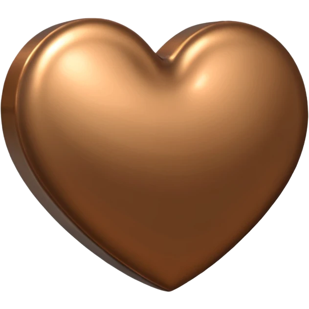 heart with a metallic bronze finish emoji
