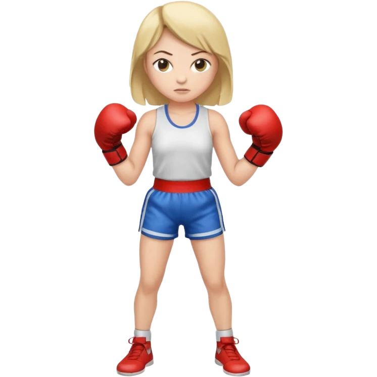 girl boxing with shirt on full body emoji
