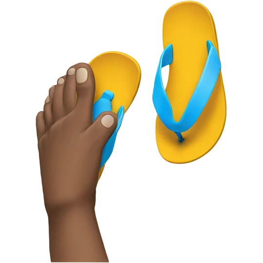 Guy raising a flip flop sandal  emoji