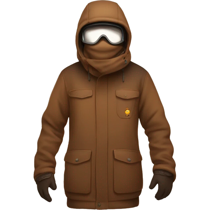 Make a cozy brown theme toned hirl snowboard emoji