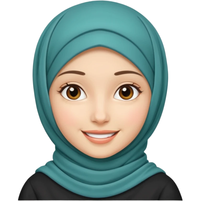 crée moi une jeune fille très belle avec le voile musulaman emoji