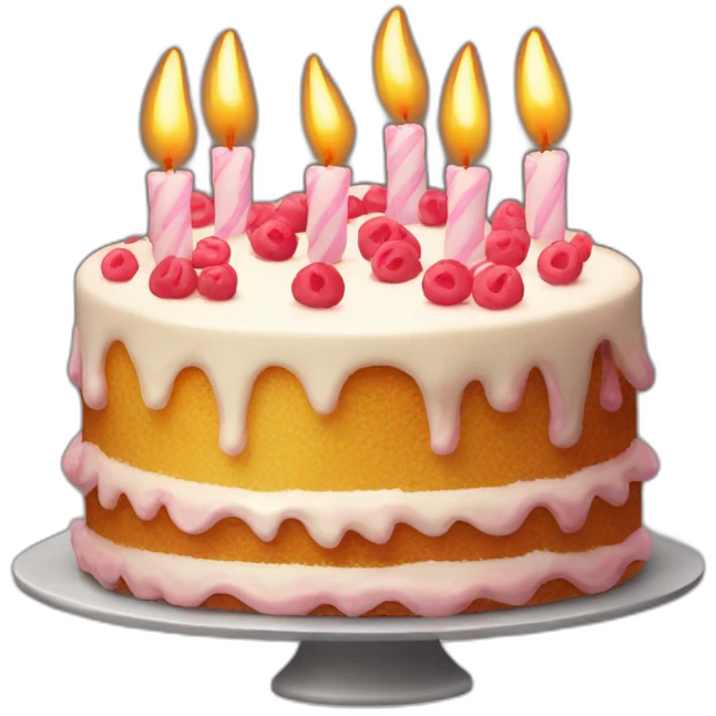 a cake with candles with the number 14 emoji