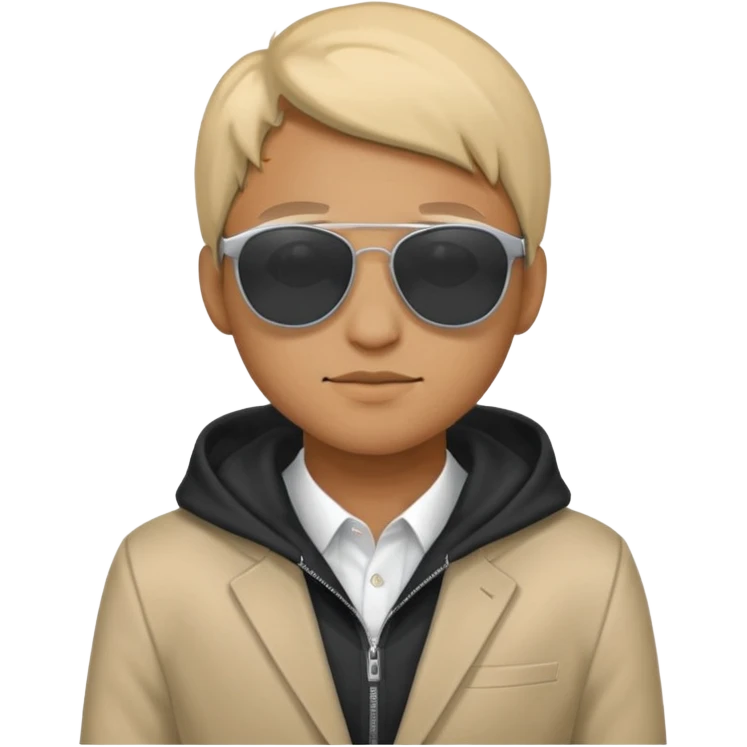 hoodie, sunglasses, suit emoji