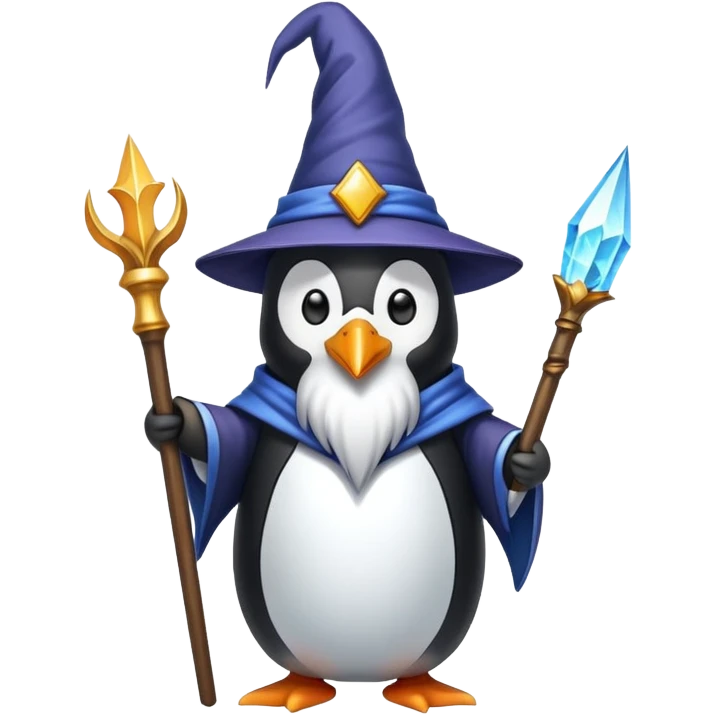 Penguin Wizard emoji