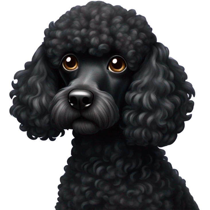 Black poodle face emoji