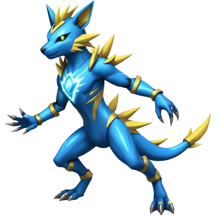 Modern Futuristic Cyber-Manectric-Zeraora-fusion (full body) emoji