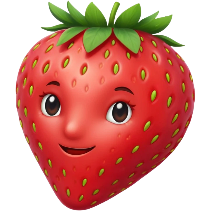 strawberry front the mic with cap emoji