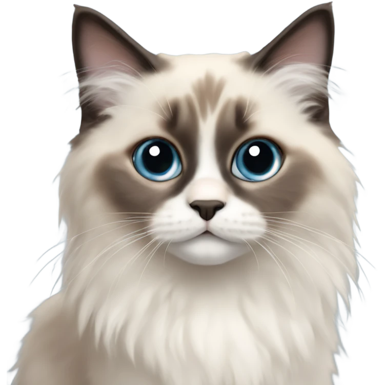 Ragdoll kitten with doe eyes emoji