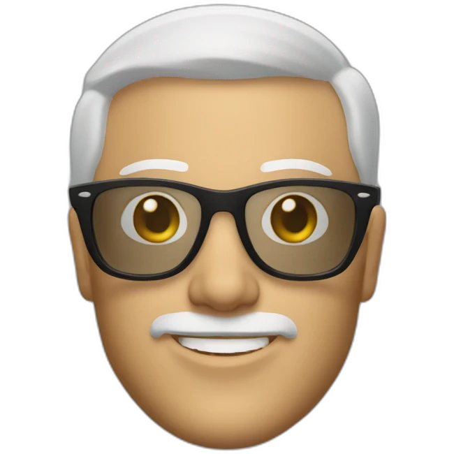 White man whith ray ban Glasses emoji