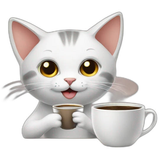 a cat making coffee emoji