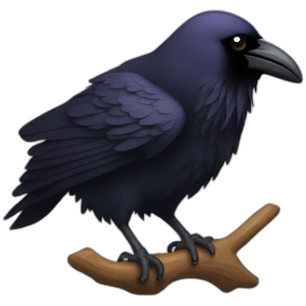 A raven's left wing emoji