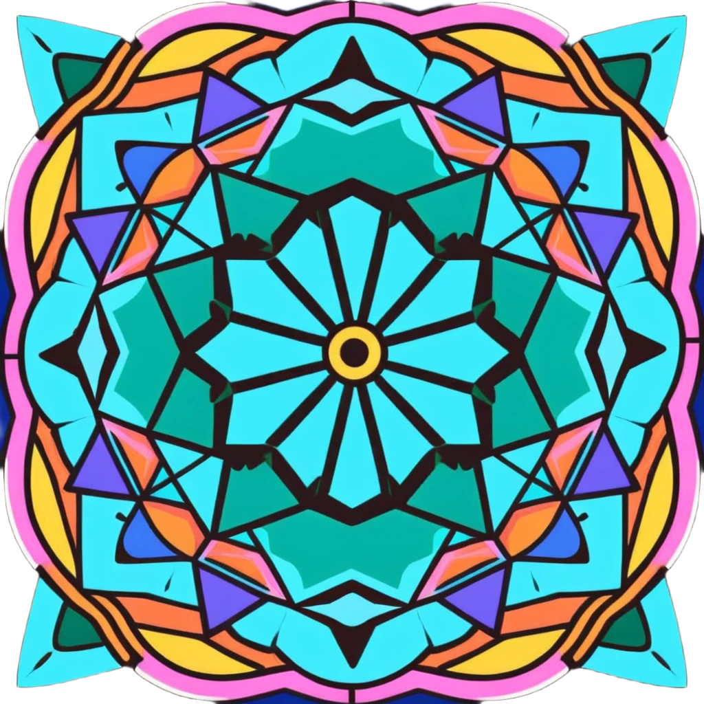 kaleidoscope effect vibrant colors emoji