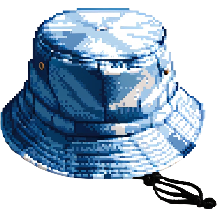 Синяя панамка со шнурком, no background emoji