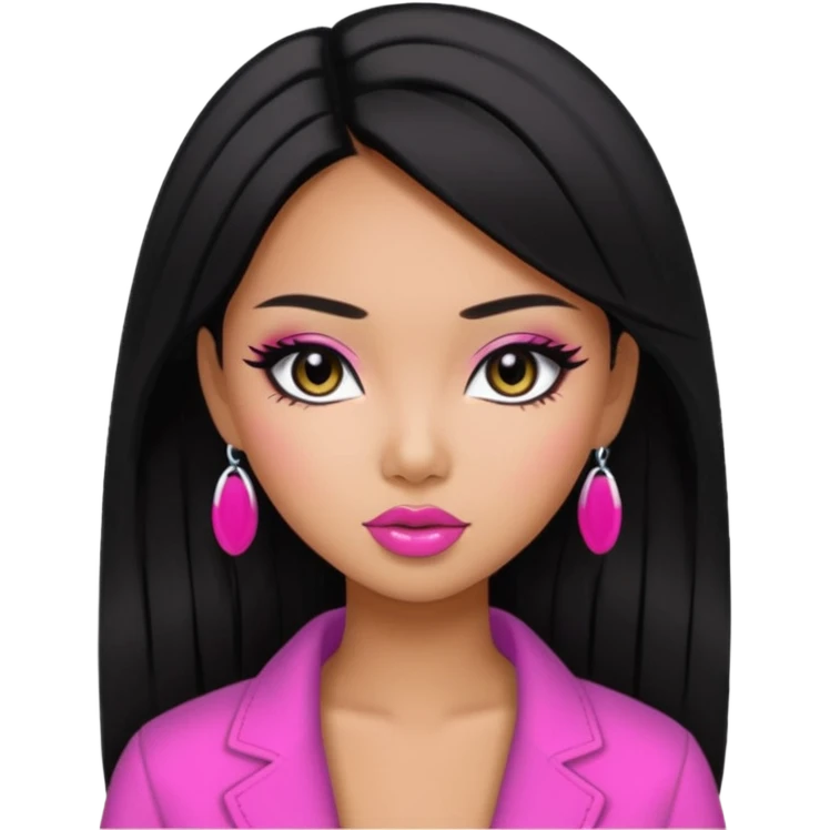asian tanned beauty standard, pretty bratz baddie, black eyeliner emoji
