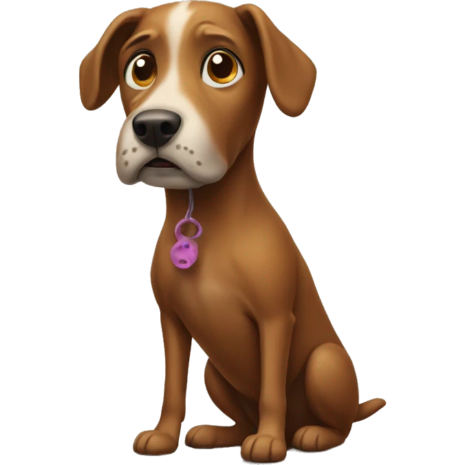 Dog with poop on its head emoji
