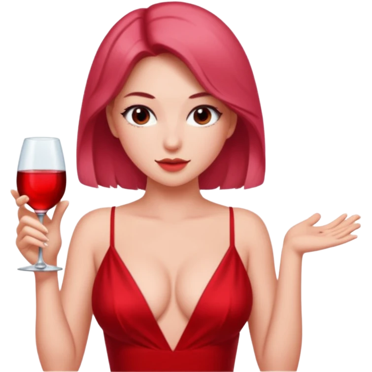 Rosé in short sexy red dress emoji