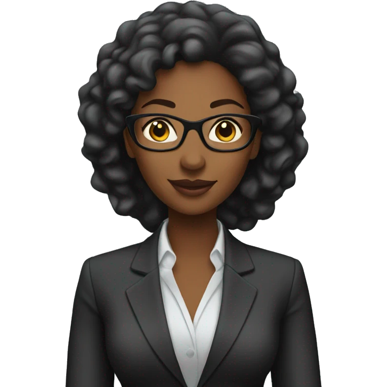 Black business woman plan emoji