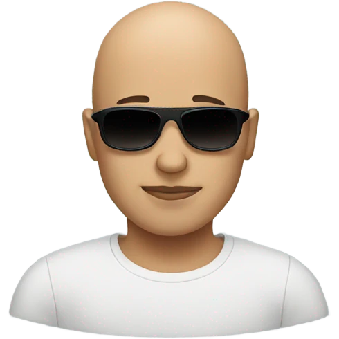 bald boy in sunglasses emoji