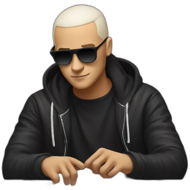 DJ Snake doing a peace emoji