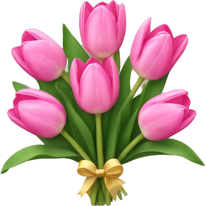 pink tulip bouquet  emoji