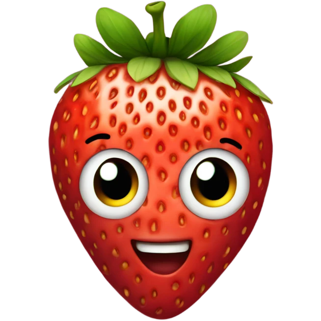 Strawberry with heart eyes emoji