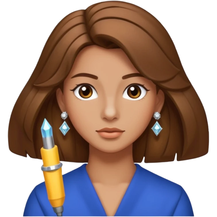Guy with a blowout taper brown hair Italian teen earrings diamond  emoji