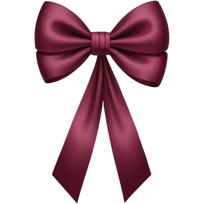 dark burgundy silk bow emoji