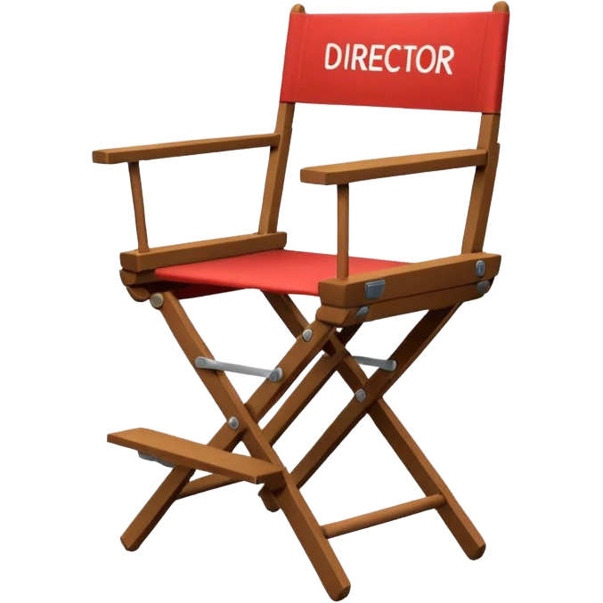 Director’s chair – foldable chair with “Director” text. emoji