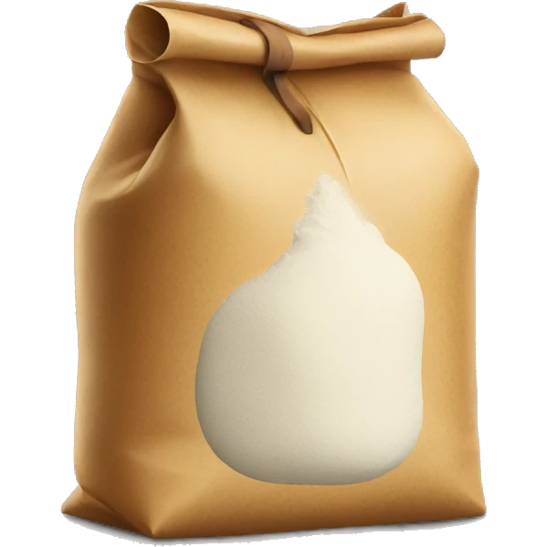 a bag of flour smokes a cigar emoji
