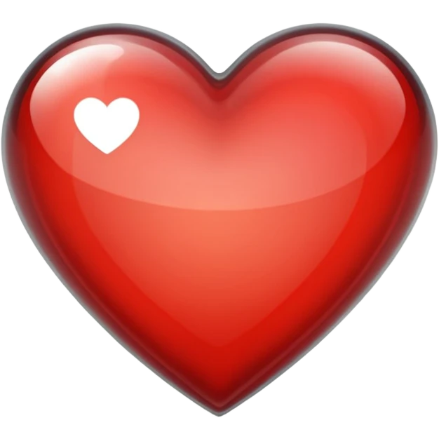 heart with a transparent glass effect emoji