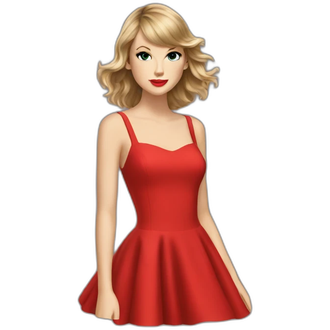 taylor swift red dress emoji