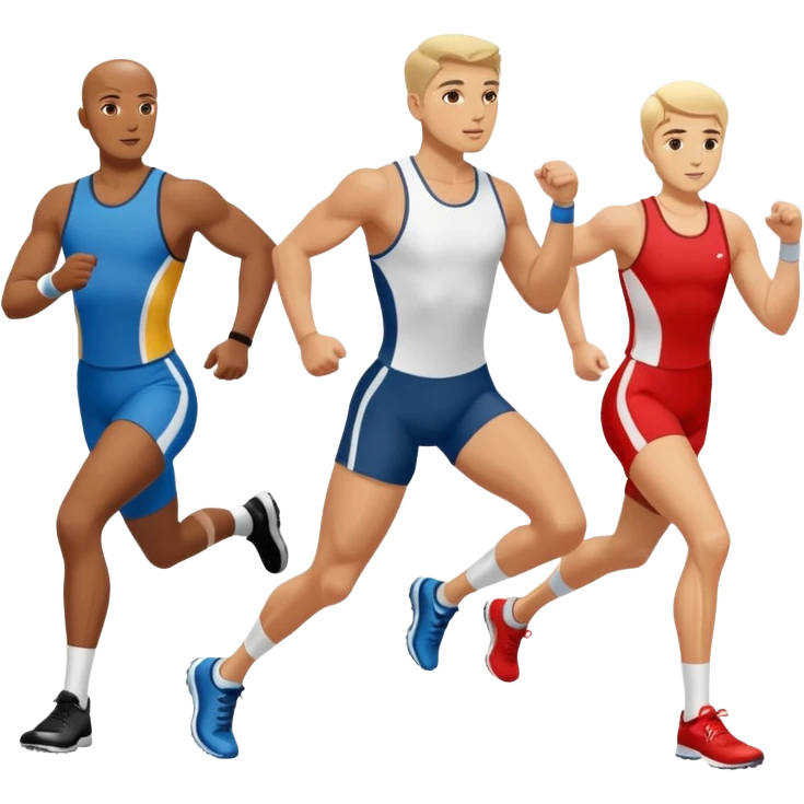 des athletes handicapé avec des protheses de jambes qui font du handisport emoji